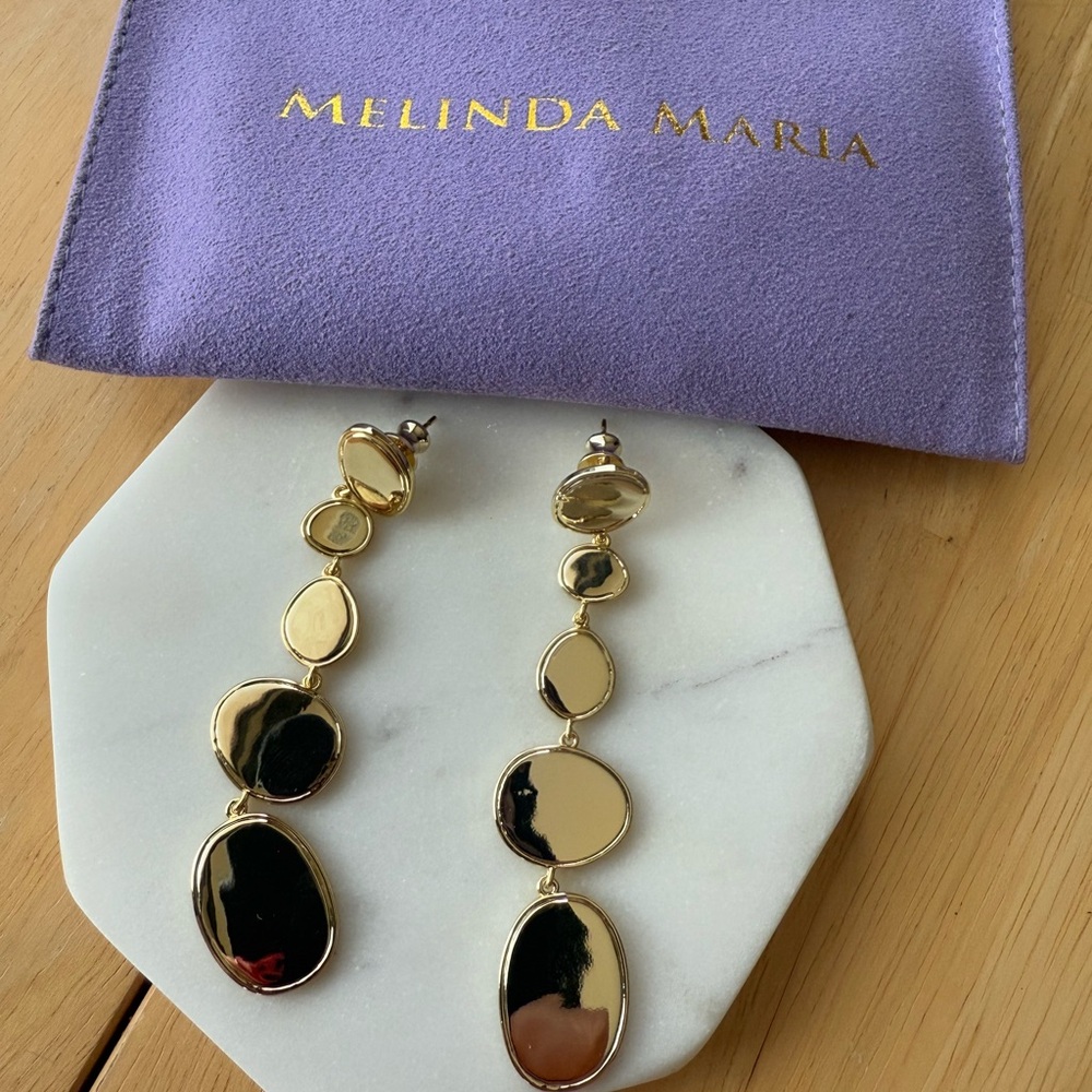 Melinda Maria Gold Dangle Earrings